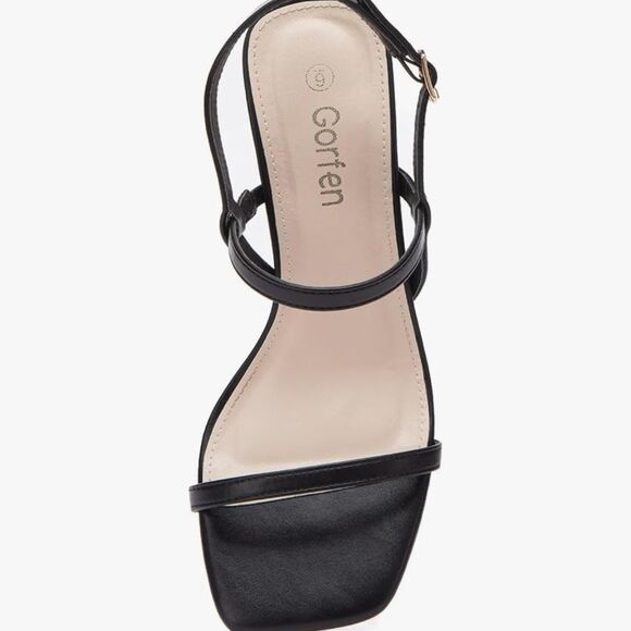 Gorfen Women's Square Open Toe Strappy Kitten 2.5 Inch Heels size 8.5 - Picture 6 of 10